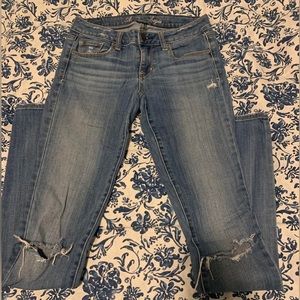American eagle jeans with wholes 2 x-long